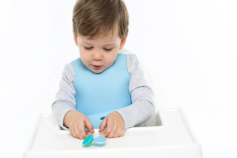 Baveta Flexi Bib Minikoioi, 100% Premium Silicone – Bubble Beige [3]