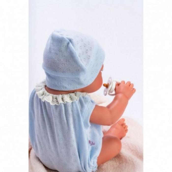 Asivil S.L.-Bebelus Pablo cu Costumas Albastru si Paturica Bej 43cm [2]