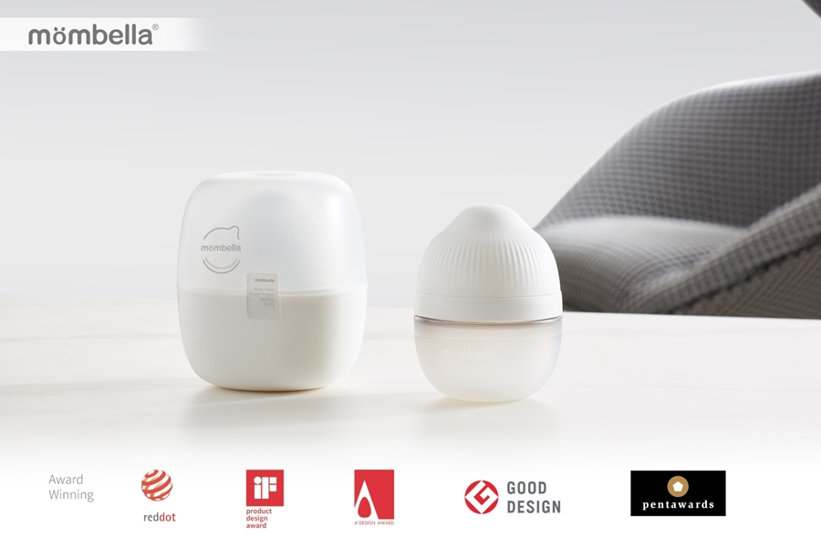 Biberon Anticolici Mombella Breast-Like, 120ml, Tetina S flux lent, 100% Silicon, Ivory [6]