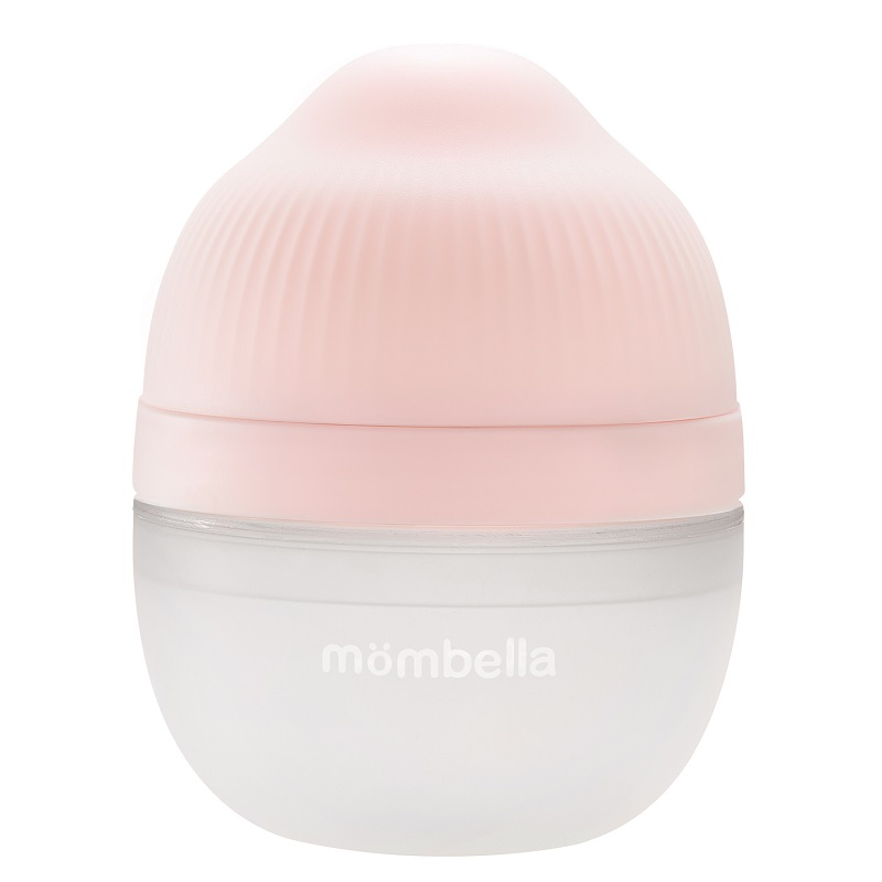 Biberon Anticolici Mombella Breast-Like, 120ml, Tetina S flux lent, 100% Silicon, Old Roze [2]