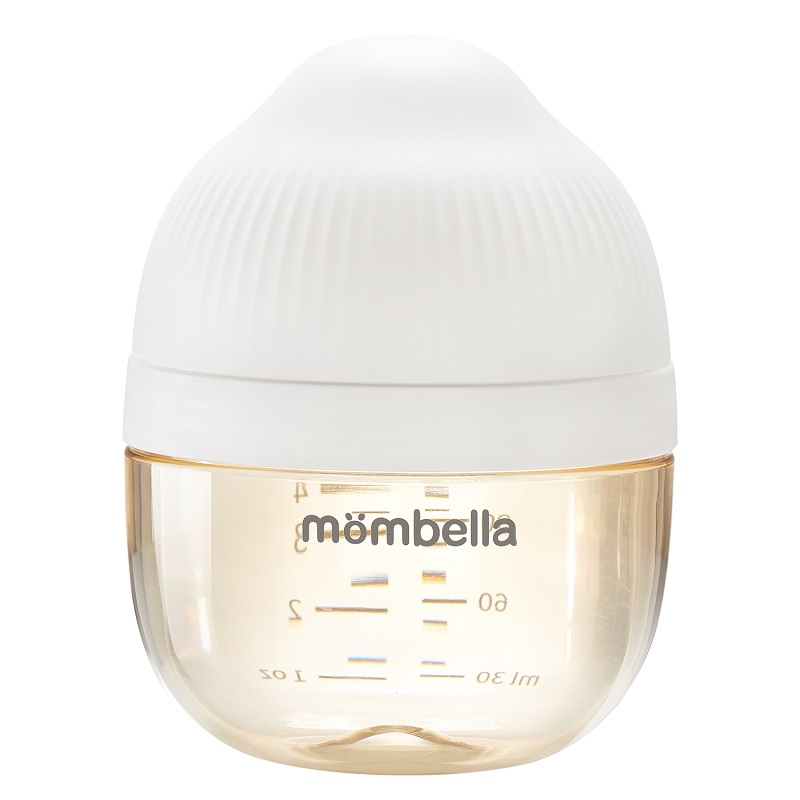 Mombella-Biberon Anticolici Mombella Breast-Like, 120ml, Tetina S flux lent, PPSU, Ivory [2]