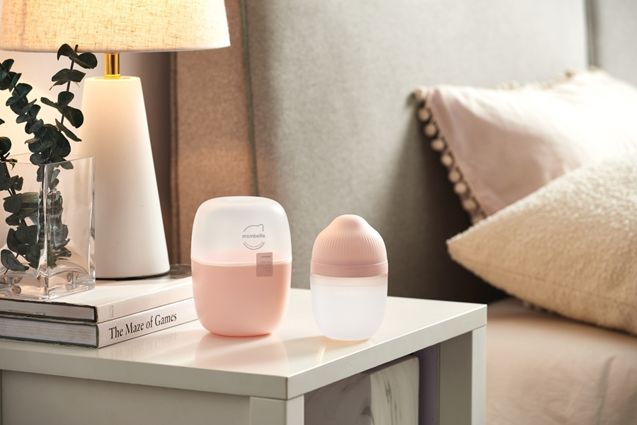 Biberon Anticolici Mombella Breast-Like, 210ml, Tetina M flux mediu, 100% Silicon, Old Roze [6]