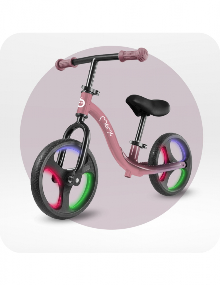 Bicicleta fara pedale cu roti led , Momi Isoka - Pink [6]