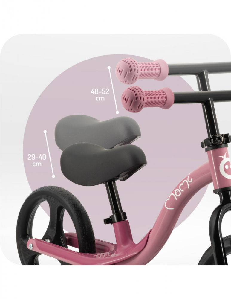 Bicicleta fara pedale cu roti led , Momi Isoka - Pink [5]