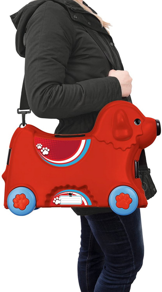 Big Troller Cu Roti Catelus Rosu Capacitate 15L [8]