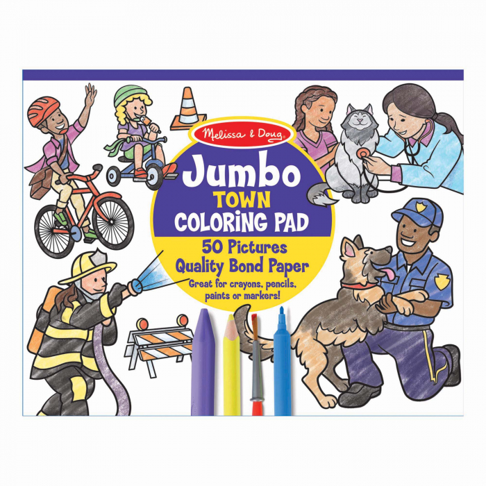 Melissa & Doug Bloc cu desene de colorat Orasul- Melissa & Doug [1]