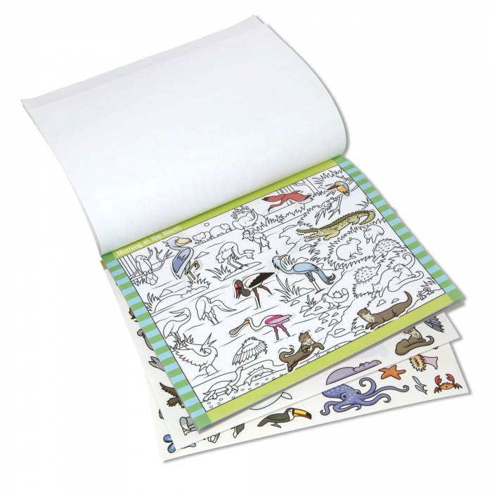 Melissa & Doug Bloc de colorat si abtibilduri Cauta si gaseste Animale [2]