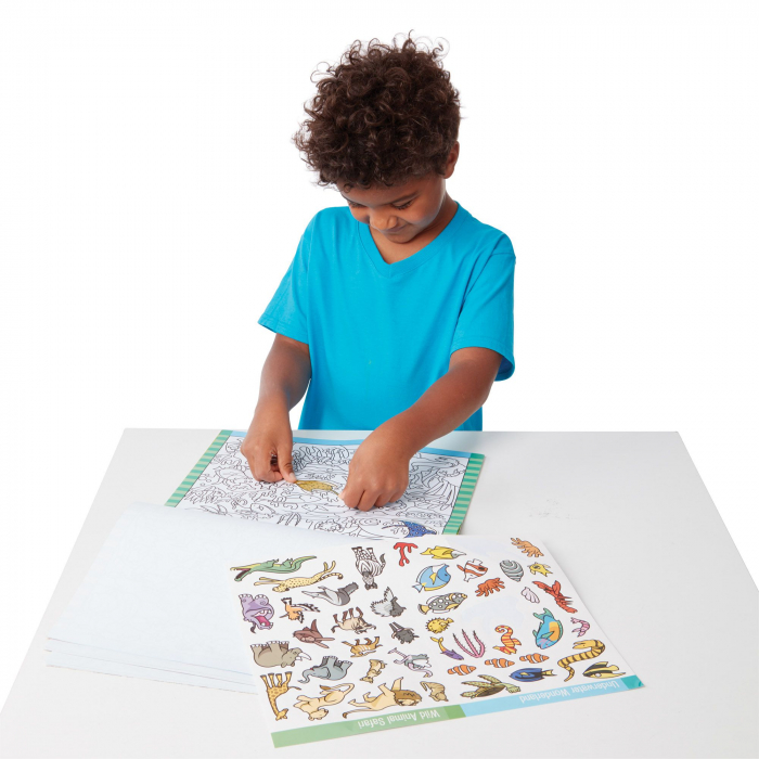 Melissa & Doug Bloc de colorat si abtibilduri Cauta si gaseste Animale [4]