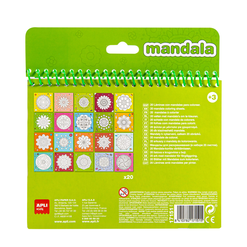 Bloc de desen APLI Mandala, cu creioane colorate incluse [3]