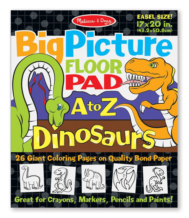 Melissa & Doug Bloc gigant de colorat cu litere si dinozauri Melissa and Doug [1]