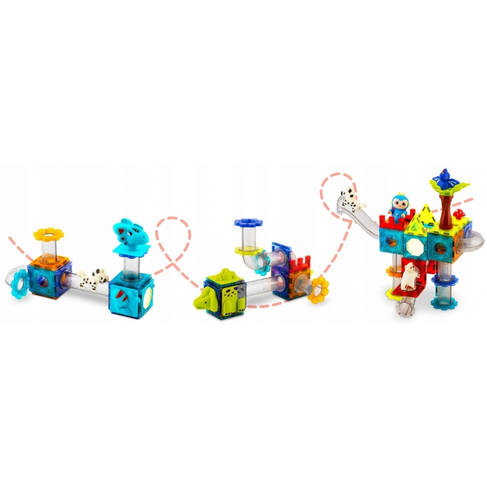 Blocuri magnetice, 107 elemente, Paradisul Dinozaurilor Ricokids RK-757 [5]