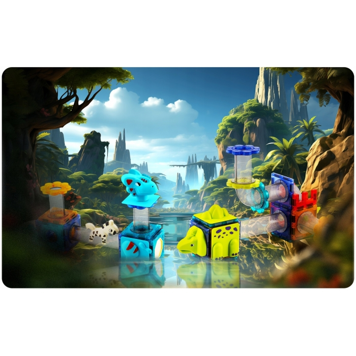 Blocuri magnetice, 107 elemente, Paradisul Dinozaurilor Ricokids RK-757 [3]