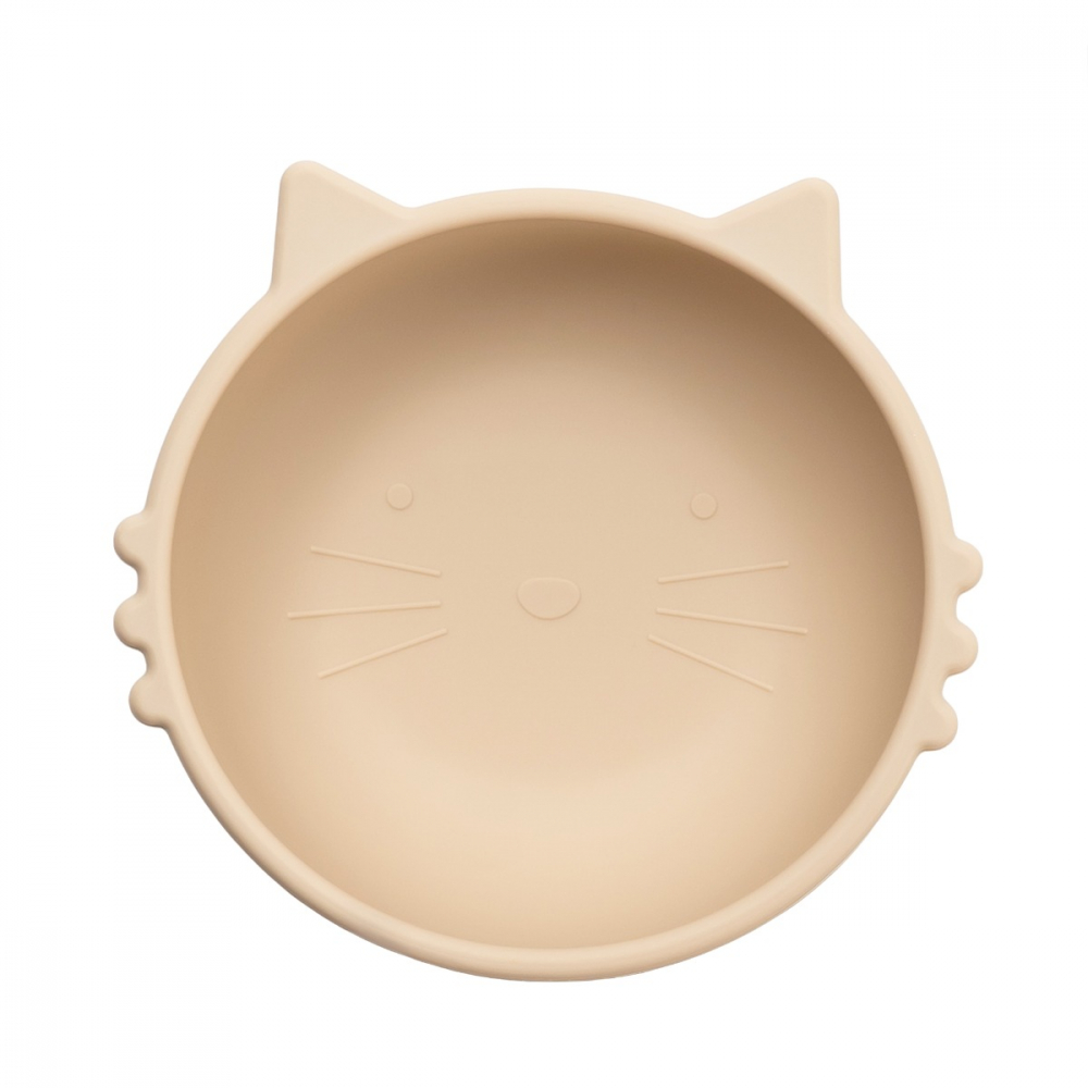 Bol din silicon, AppeKids, Kitty I - Bubble Beige [6]