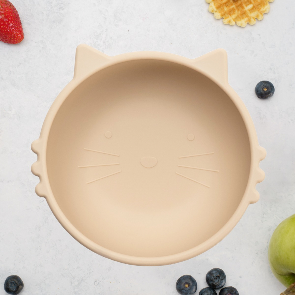 Bol din silicon, AppeKids, Kitty I - Bubble Beige [1]