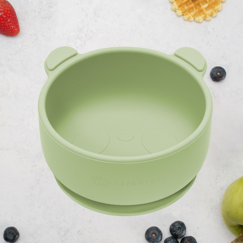 Bol din silicon cu ventuza, AppeKids, The Little Bear - Raw Green [1]