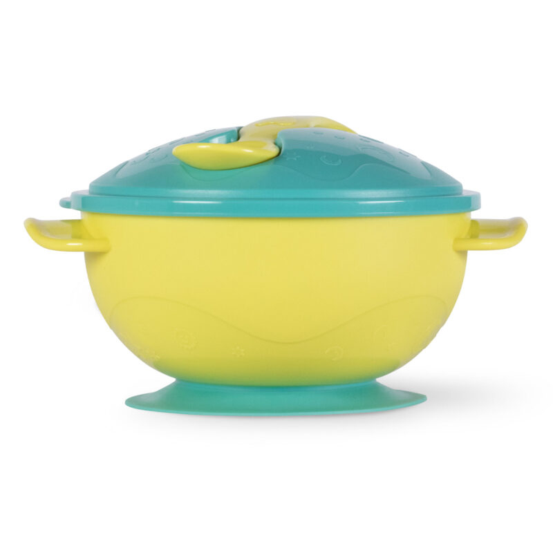 Bol Galben Cu Ventuza, Capac Si Lingurita Baboo 6 luni+ [4]