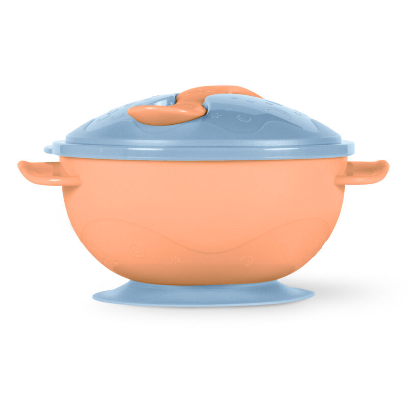 Bol Portocaliu Cu Ventuza, Capac Si Lingurita Baboo 6 luni+ [6]