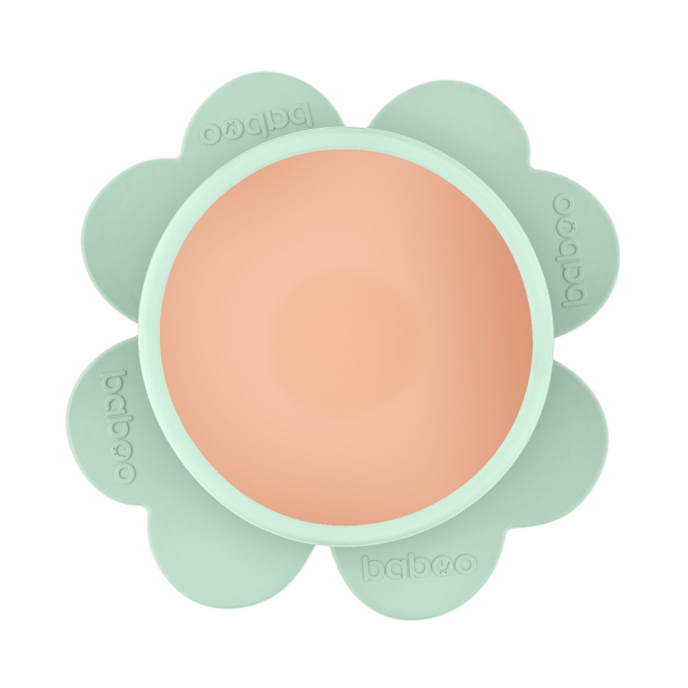 Bol Silicon cu Ventuza Baboo - verde, 6 luni+ [5]