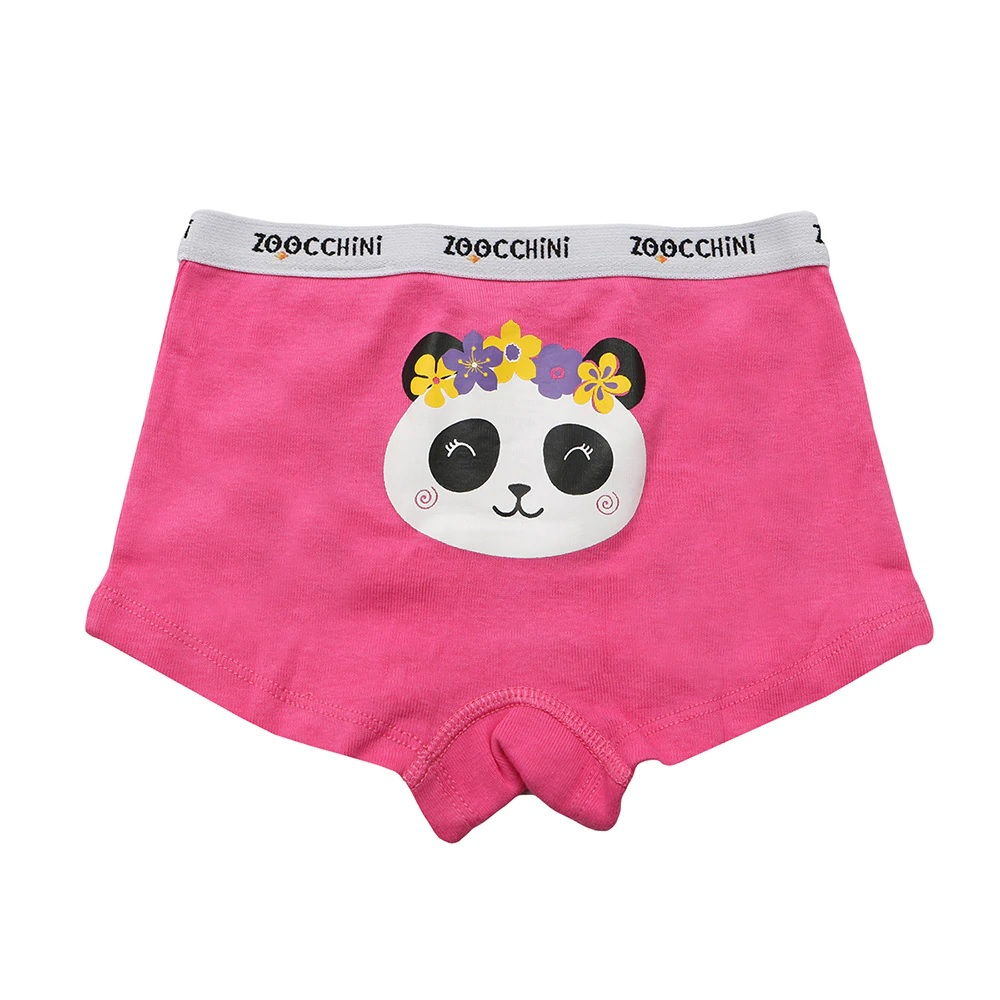 Boxeri din bumbac organic, pentru fete, Zoocchini Flower Power, 4-5 ani - set 3 buc [5]