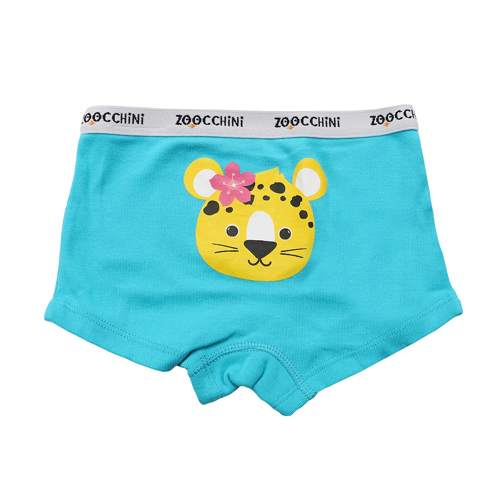 Boxeri din bumbac organic, pentru fete, Zoocchini Flower Power, 4-5 ani - set 3 buc [3]