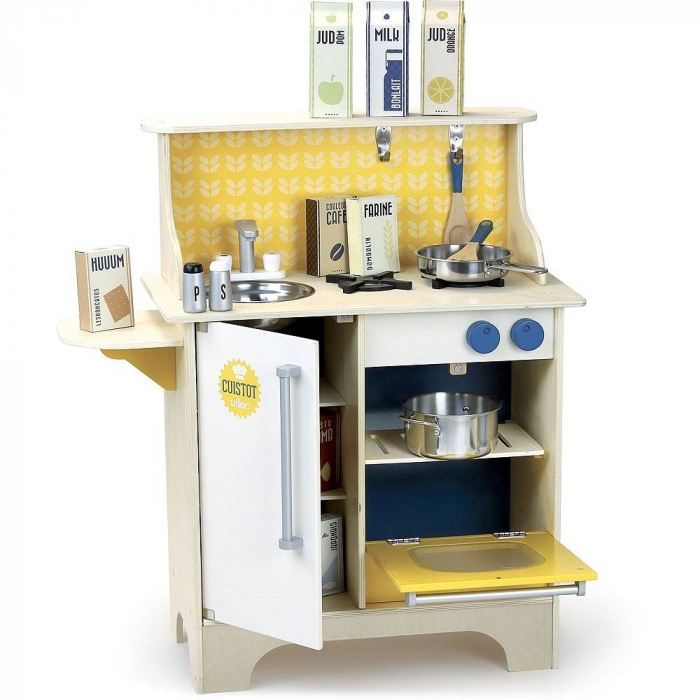 Vilac-Bucatarie-galbena-cu-accesori-si-alimente-Joc-de-rol [2]
