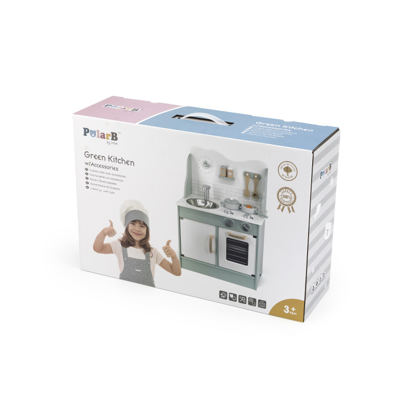 Bucatarie verde din lemn cu accesorii, PolarB, Viga [6]