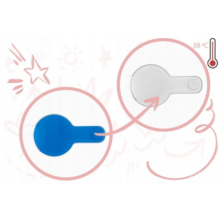 Cadita de baie cu dop de scurgere si termometru Ricokids RK-282 - Roz [7]