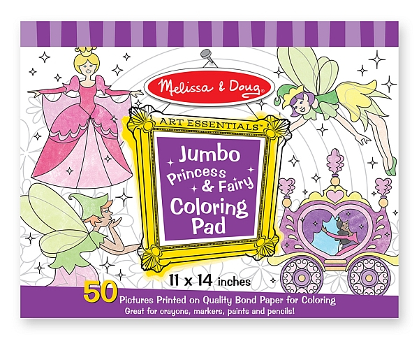 Melissa & Doug Caiet jumbo cu desene pentru colorat Printese si zane Melissa and Doug [2]