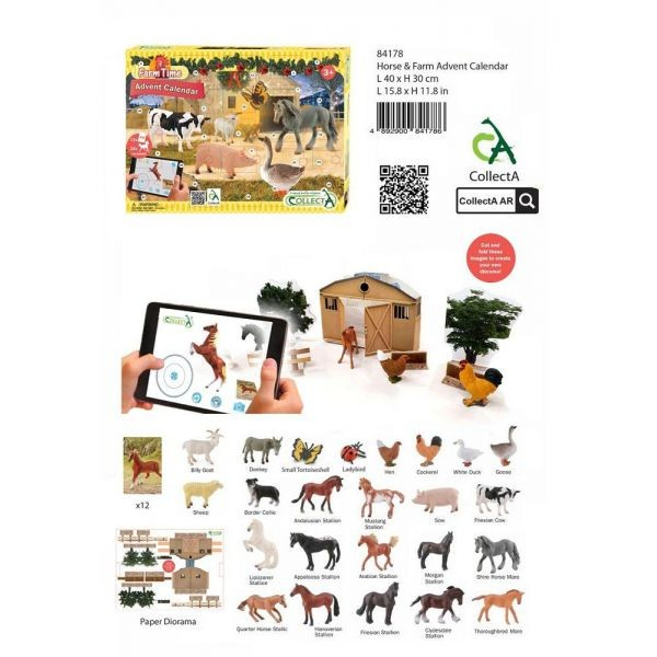 Collecta Calendar de Craciun Advent Collecta cu figurine pictate manual Viata la ferma [2]