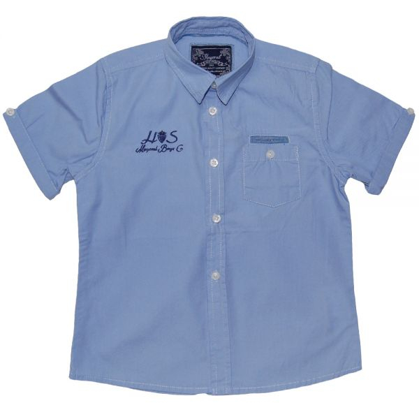 Camasa bleu cu maneci scurte si imprimeu (3109), 7 ani / 122 cm [1]