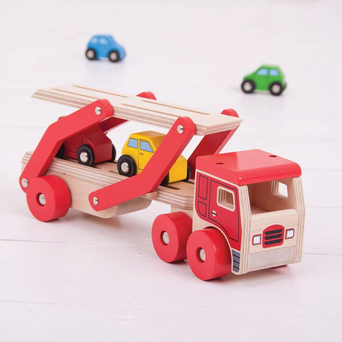 BIGJIGS Toys-Camion cu platforma pentru masinute [8]