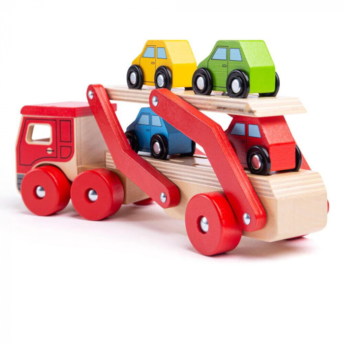 BIGJIGS Toys-Camion cu platforma pentru masinute [6]