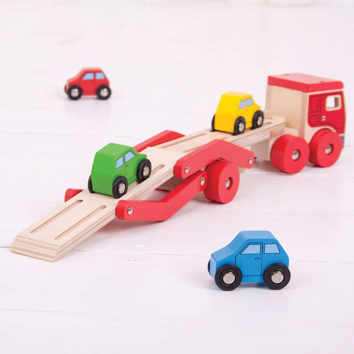 BIGJIGS Toys-Camion cu platforma pentru masinute [7]