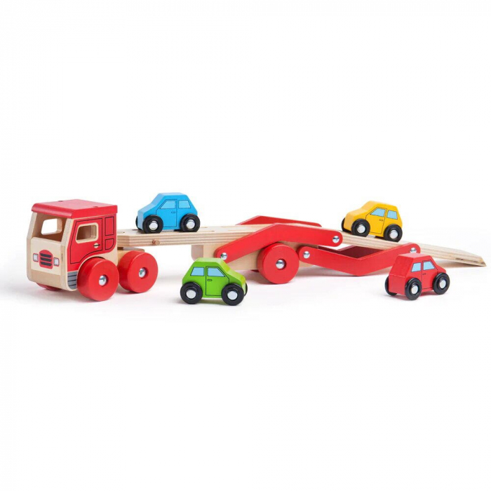 BIGJIGS Toys-Camion cu platforma pentru masinute [3]