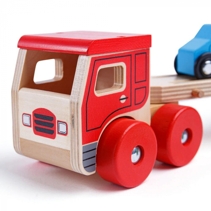 BIGJIGS Toys-Camion cu platforma pentru masinute [5]