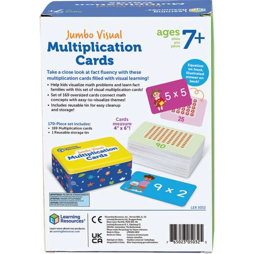Learning Resources-Carduri Jumbo - Tabla inmultirii [2]