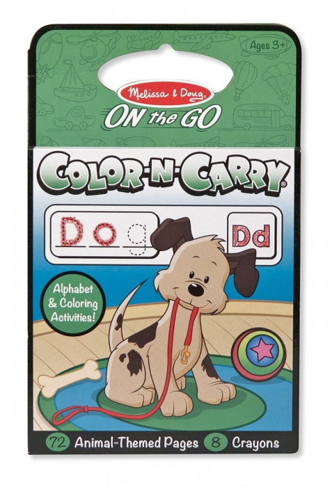 Melissa & Doug Carnet de colorat pentru calatorie Animale Litere si cuvinte Melissa and Doug [1]