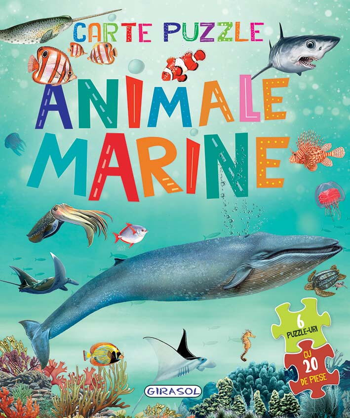 GIRASOL-Carte cu 6 puzzle-uri - Animale marine [1]