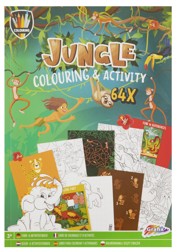 Carte de colorat cu activitati - Jungla [1]