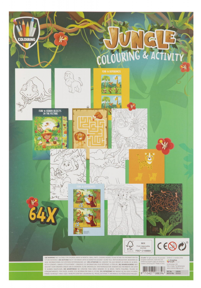 Carte de colorat cu activitati - Jungla [3]