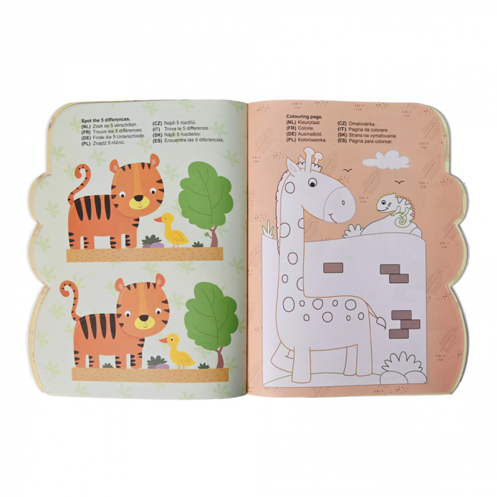 WinsHolland-Carte de colorat cu activitati si abtibilduri -animale din jungla [4]