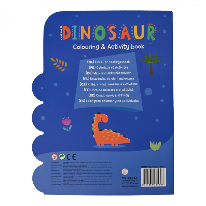 WinsHolland-Carte de colorat cu activitati si abtibilduri - dinozaur [2]