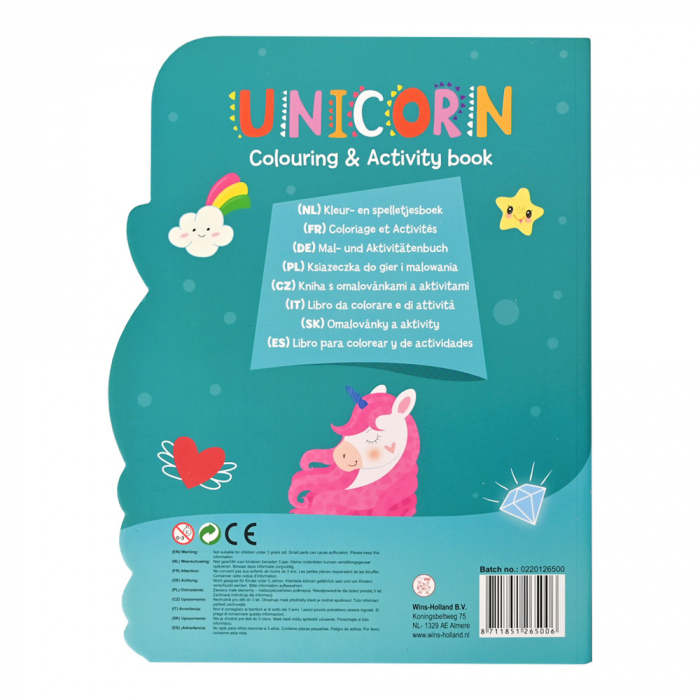 WinsHolland-Carte de colorat cu activitati si abtibilduri - unicorn [2]
