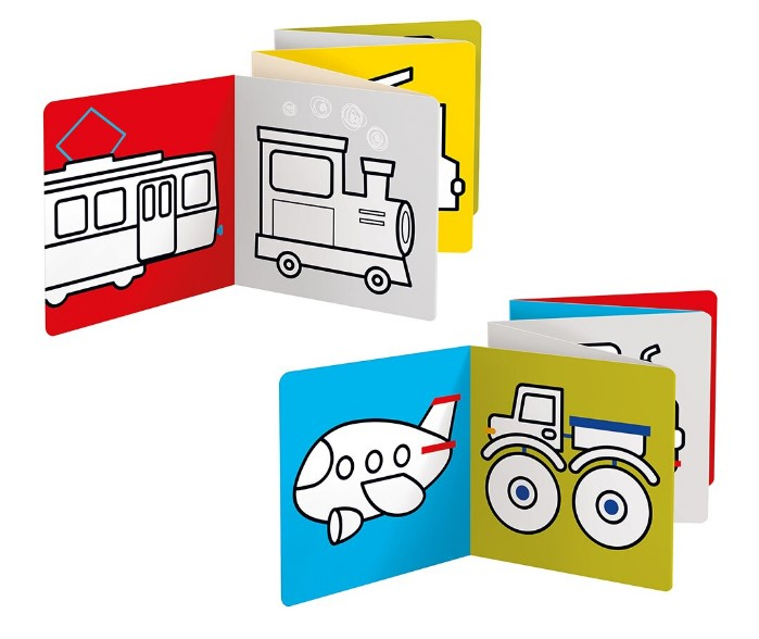 Carte-de-colorat-pentru-bebelusi-Banana-Panda-Ready-To-Colour,-cu-Vehicule,-23-ilustratii-simple,-2-carti-tip-acordeon,-96-cm-lungime-BANANA-PANDA [2]