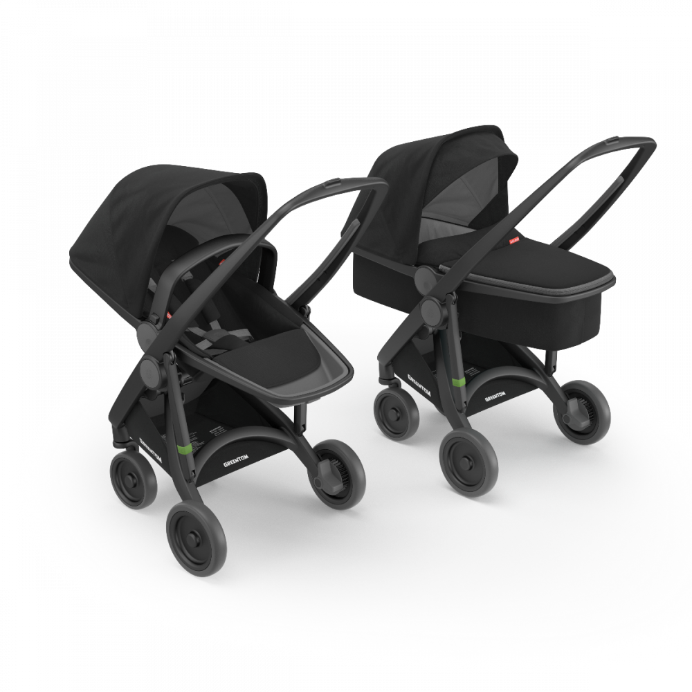 Carucior 2 In 1, Greentom, 100% Ecologic, Black Black [1]