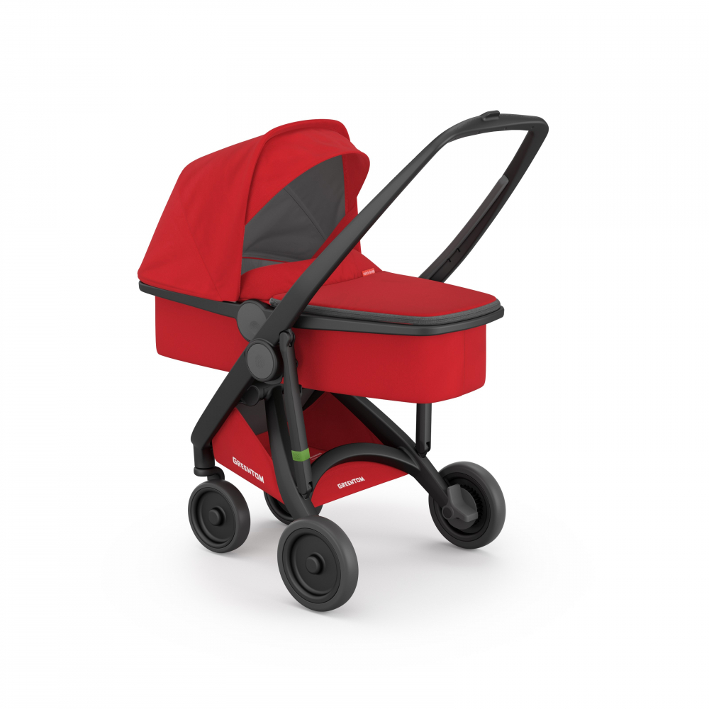 Carucior 2 In 1, Greentom, 100% Ecologic, Black Red [4]