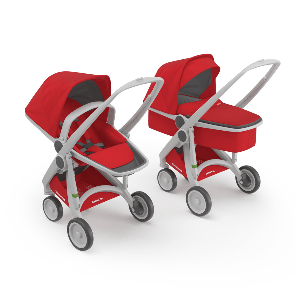Greentom-Carucior 2 In 1, Greentom, 100% Ecologic, Grey Red [1]