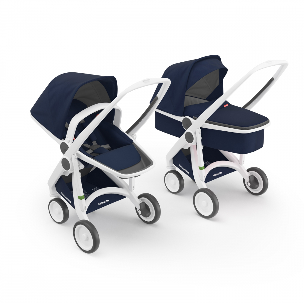 Greentom-Carucior 2 in 1, Greentom, 100% Ecologic, White Blue [1]