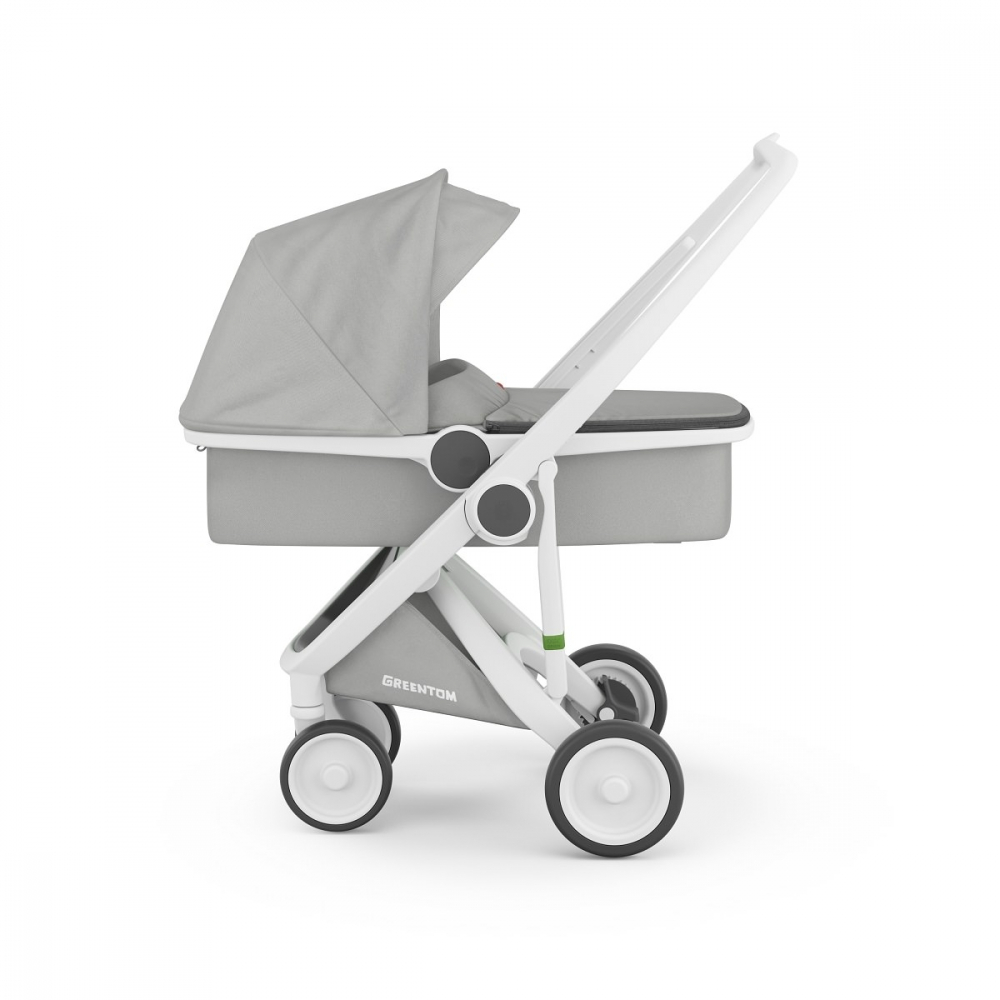 Carucior 2 In 1, Greentom, 100% Ecologic, White Grey [4]
