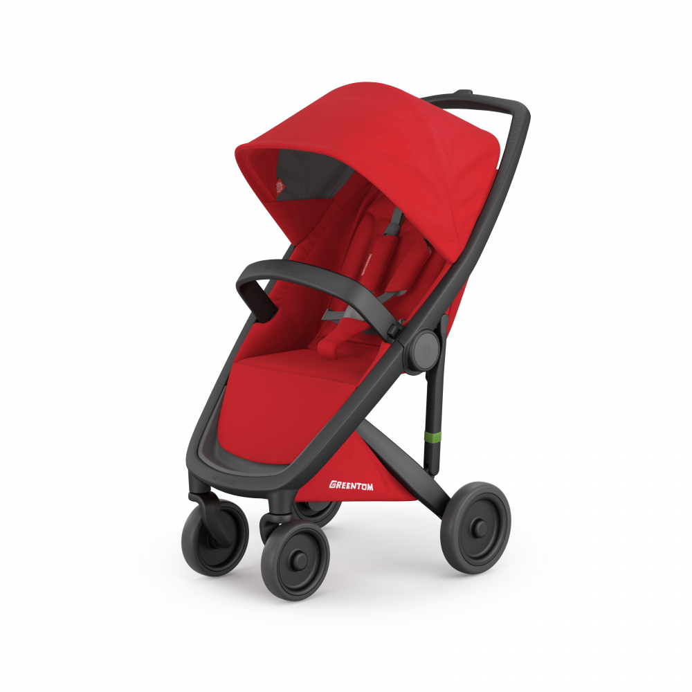 Carucior, Greentom, Classic Upp, 100% Ecologic, Black Red [1]